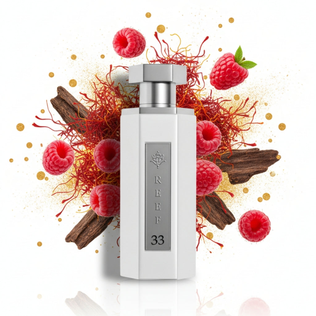 Reef 33 White – rode bessen saffraan oud unisexparfum