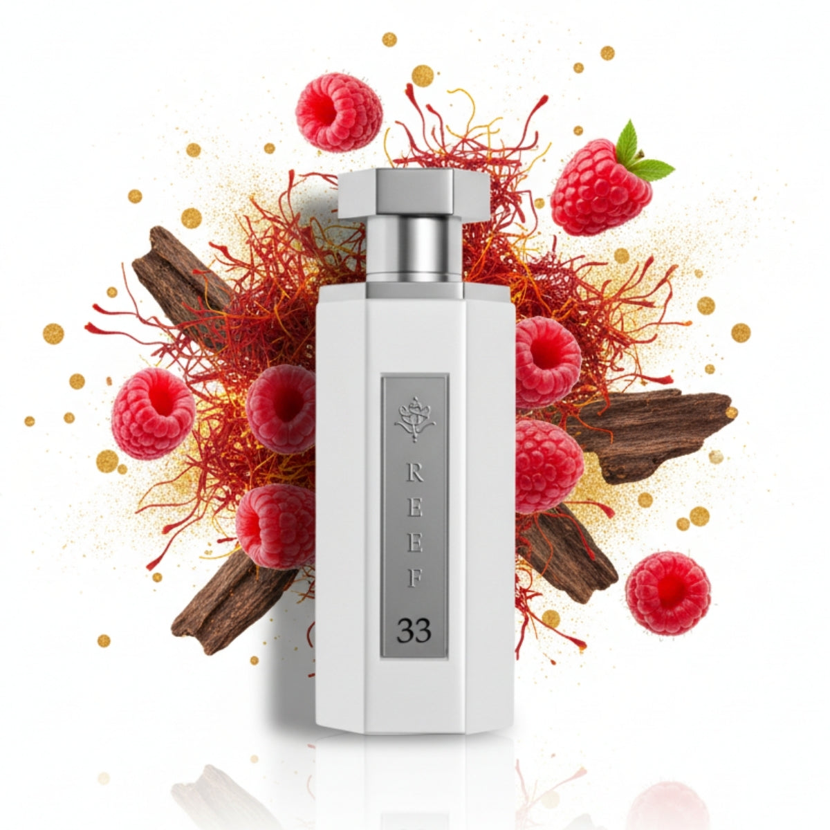 Reef 33 White – rode bessen saffraan oud unisexparfum
